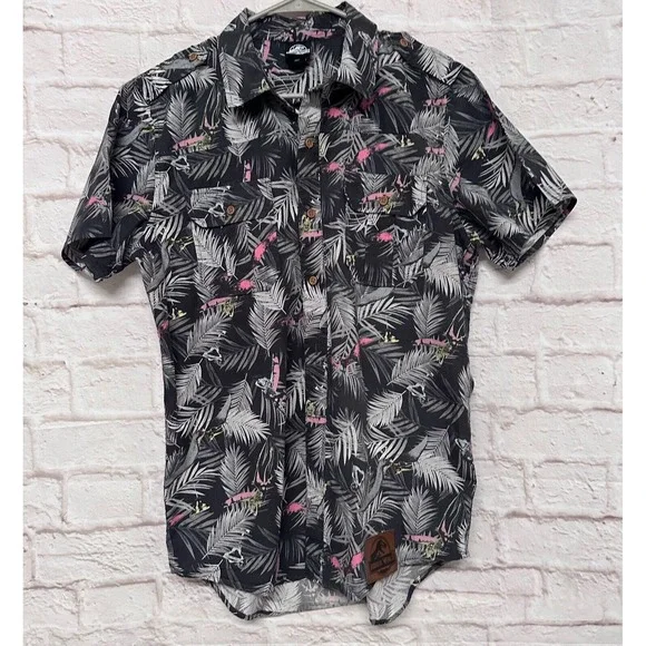 Jurassic World Mens Jurassic Park Fallen Kingdom Button Up Shirt Men's Sz M - Picture 2 of 7